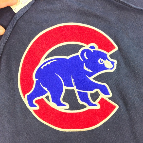 Antigua Chicago Cubs MLB Navy Blue Goalie Pullover Hoodie Sweatshirt XL - Picture 2 of 10